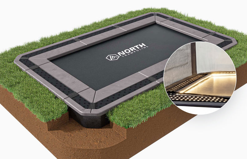 Bodentrampolin + Sicherheitsnetz